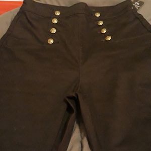 Black super skinny sailor pants
